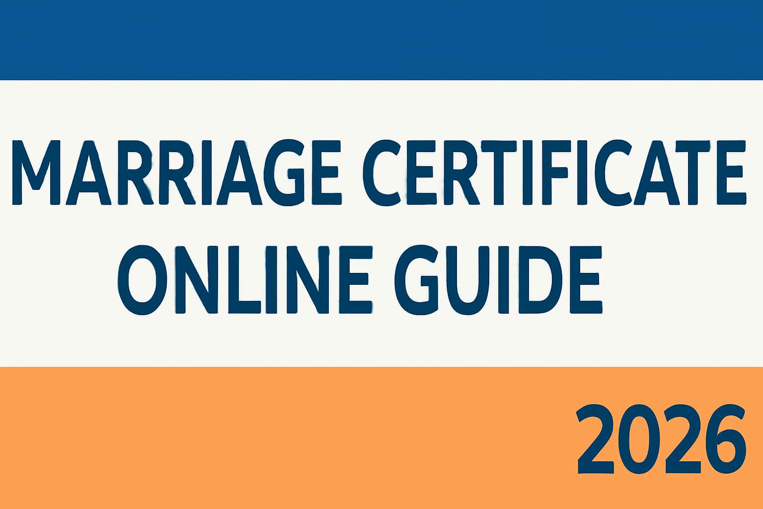 Marriage Certificate Online Guide (2026)